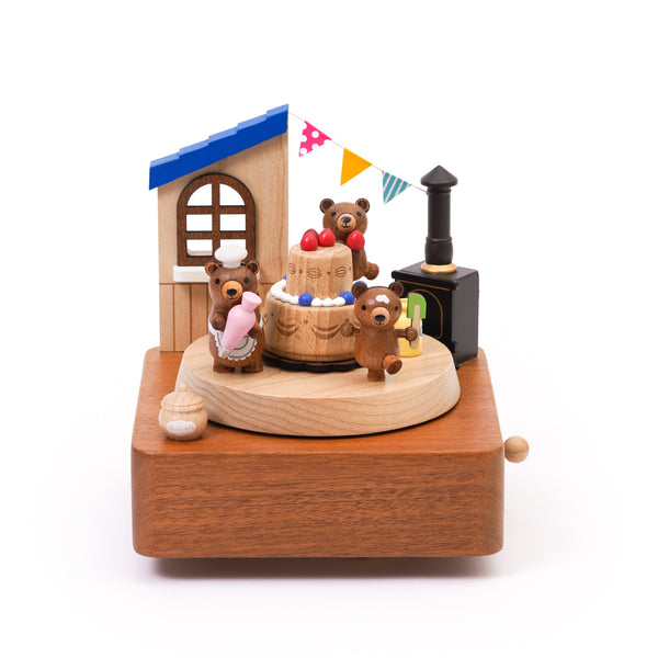 Bears Making Strawberry Cake