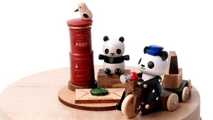 Panda Mail Delivery With Red Post Box