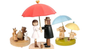Couple Under Red Umbrella Lamp